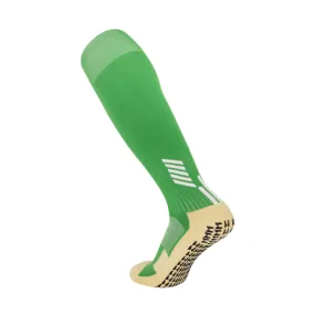 3 Pack Men's Long Football Grip Socks Green