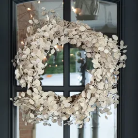 Artificial 22" Pearl Eucalyptus Wreath