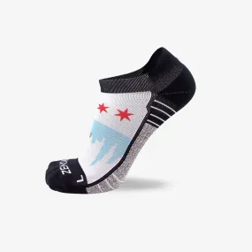 Chicago Flag Skyline Socks (No Show)