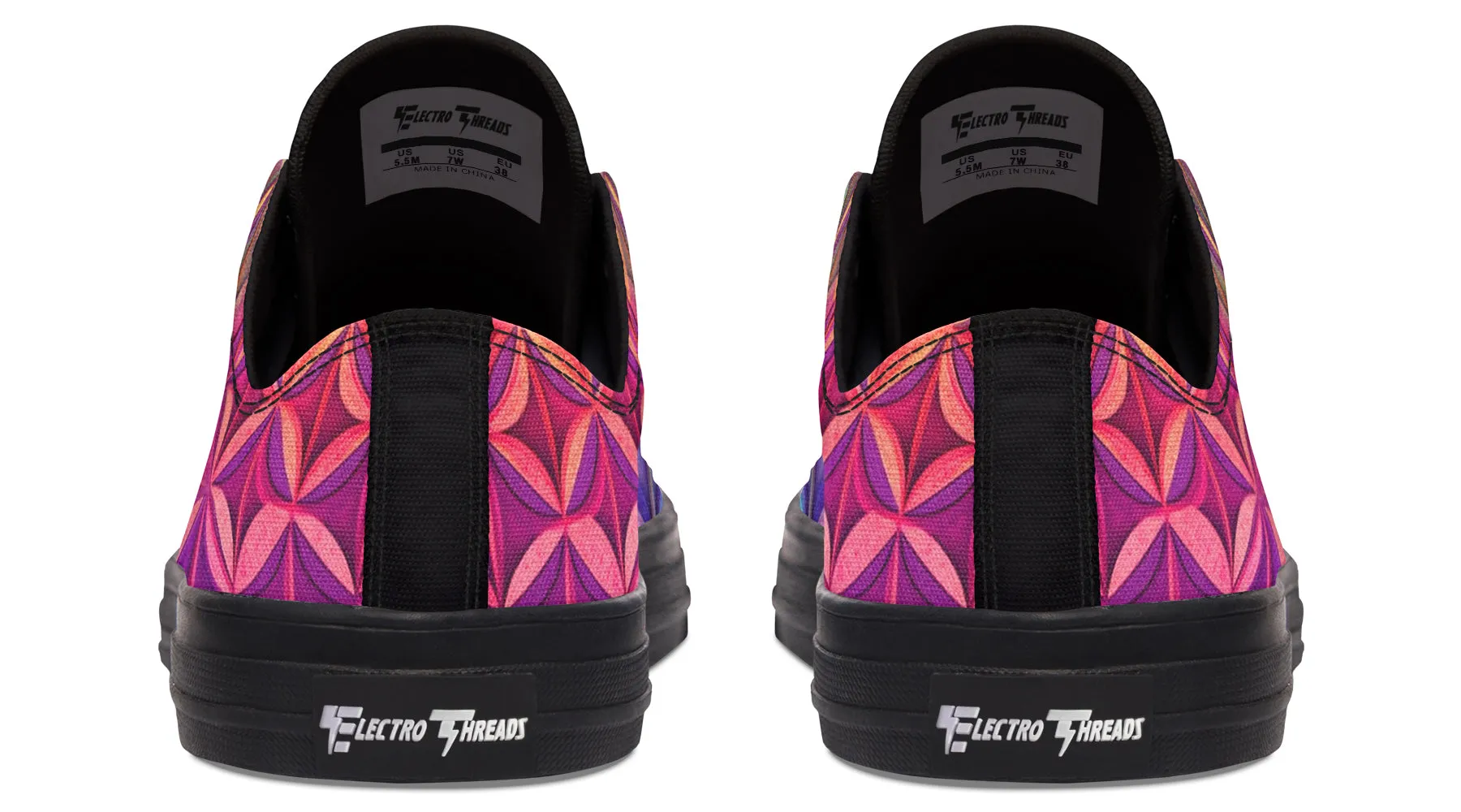 Flower Life Magenta Low Top Shoes