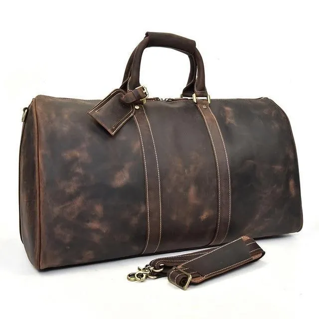 Jonathan Large Cow Leather Duffel Bag