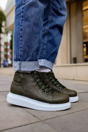 Khaki Mid Top Sneaker CH258