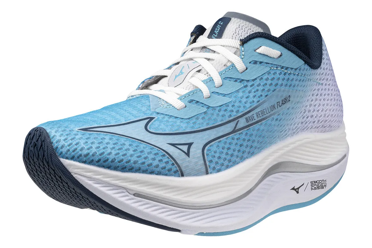 Mizuno Wave Rebellion Flash 2 B River Blue/Blue Wing Teal/White Womens